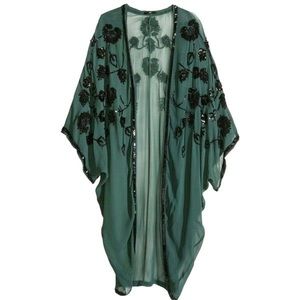 ISO- H&M sequin embroidered kimono